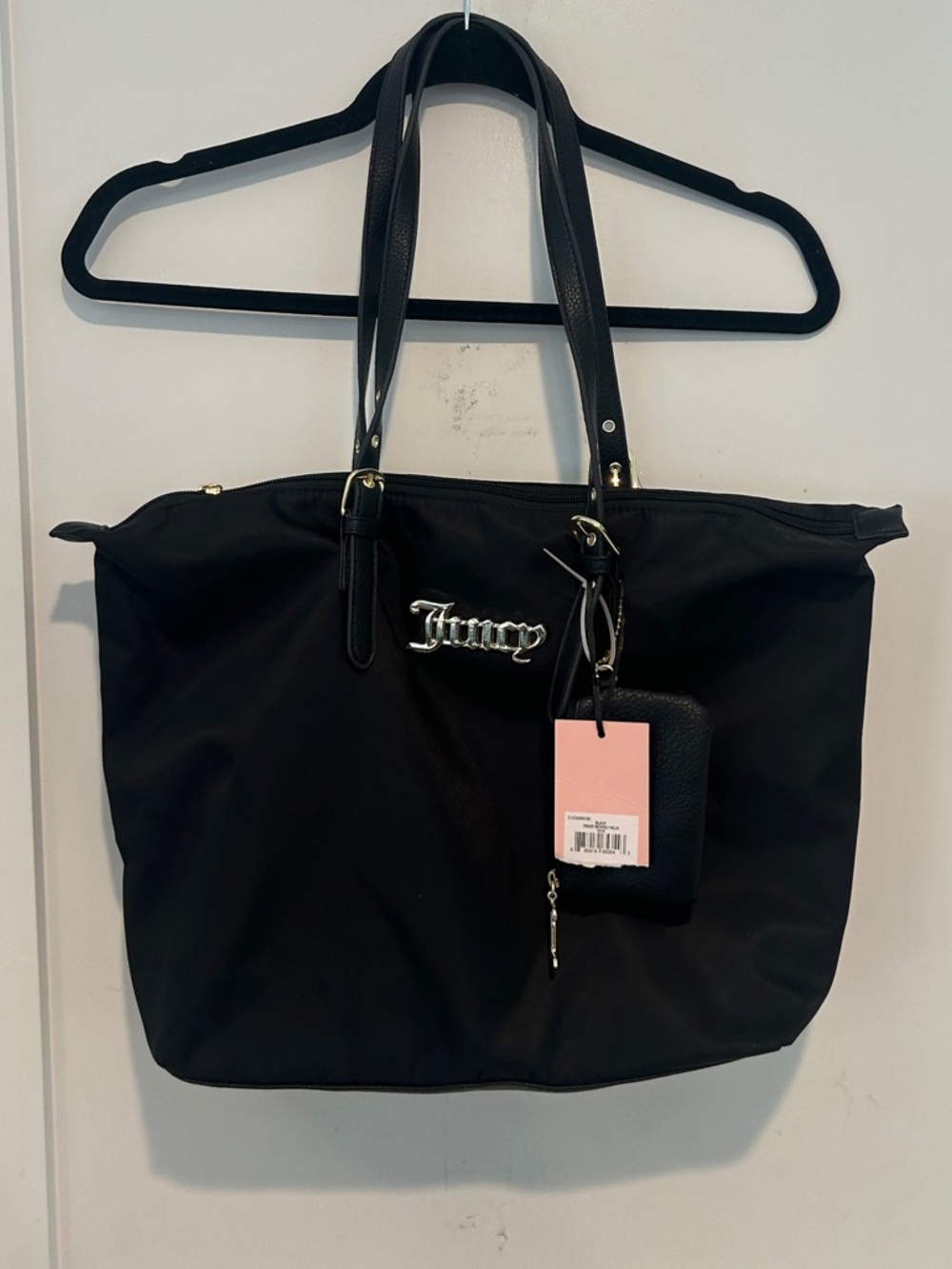 Juicy Couture Black Nylon Tote with Logo BNWT
